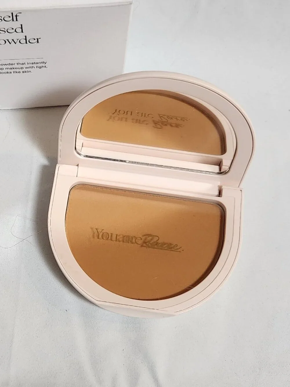 RARE BEAUTY True To Myself Tinted Pressed Finishing Powder Almond - NEW in Box